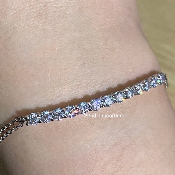 Jewelry - 1.3 CT tw Slider Smile Tennis Moissanite Bracelet
